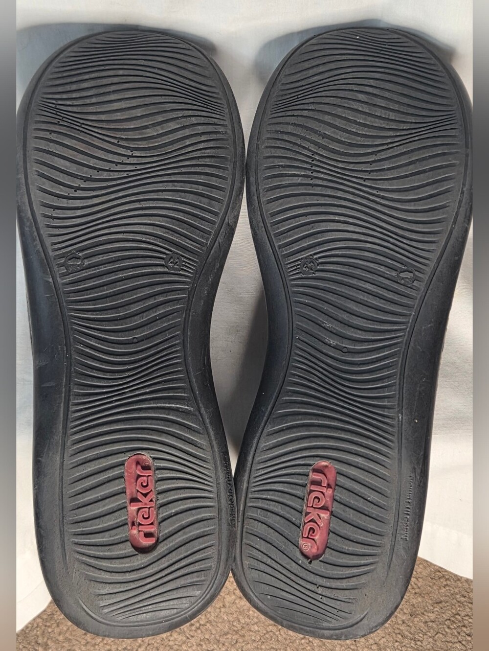Rieker Antistress Daisy Womens Black Leather Slip On MaryJane Flats Sz 11/EU 42 - Picture 8 of 9